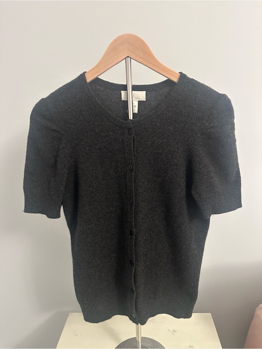 Charcoal Gray Cashmere Short Sleeve Cardigan Size Medium  from Oprah’s Store